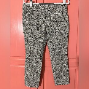 Loft outlet skinny ankle pants leopard 10